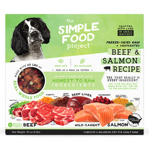 96oz package from The Simple Food Project with beef and salmon.