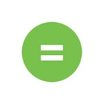 green equal sign (neutral formula)